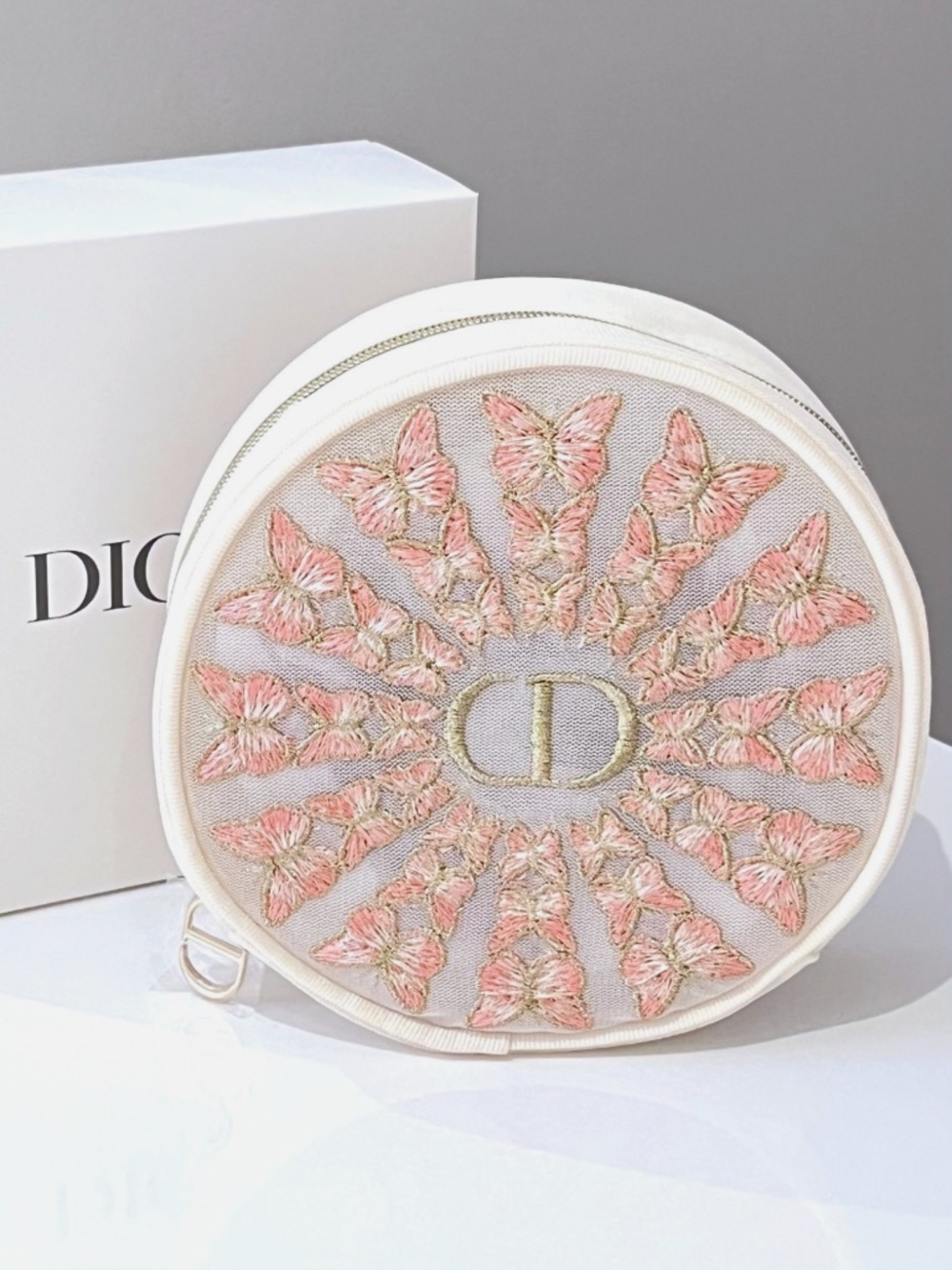 Dior Mother's Day 2026 Embroidered Butterfly Make Up Bag Cosmetic Pouch Case NEW